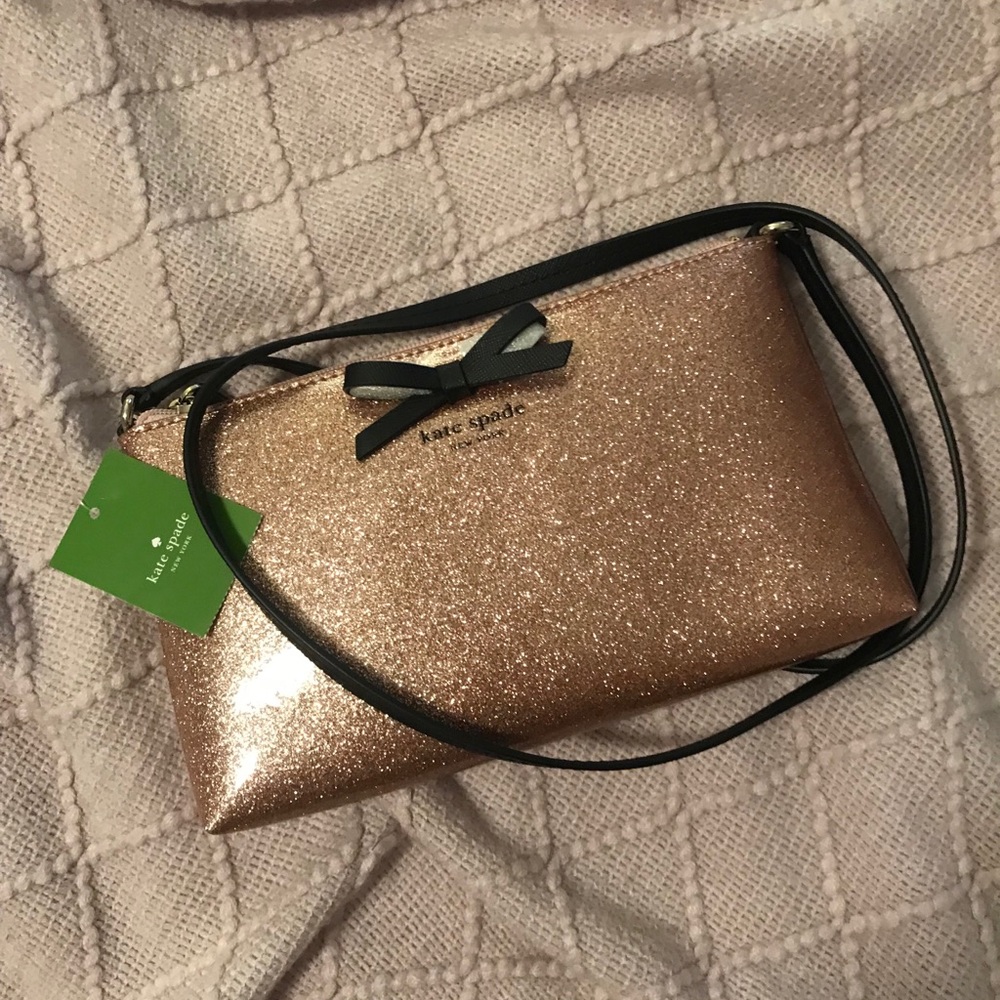 Kate Spade Amy Mavis Street Rose Glitter Purse